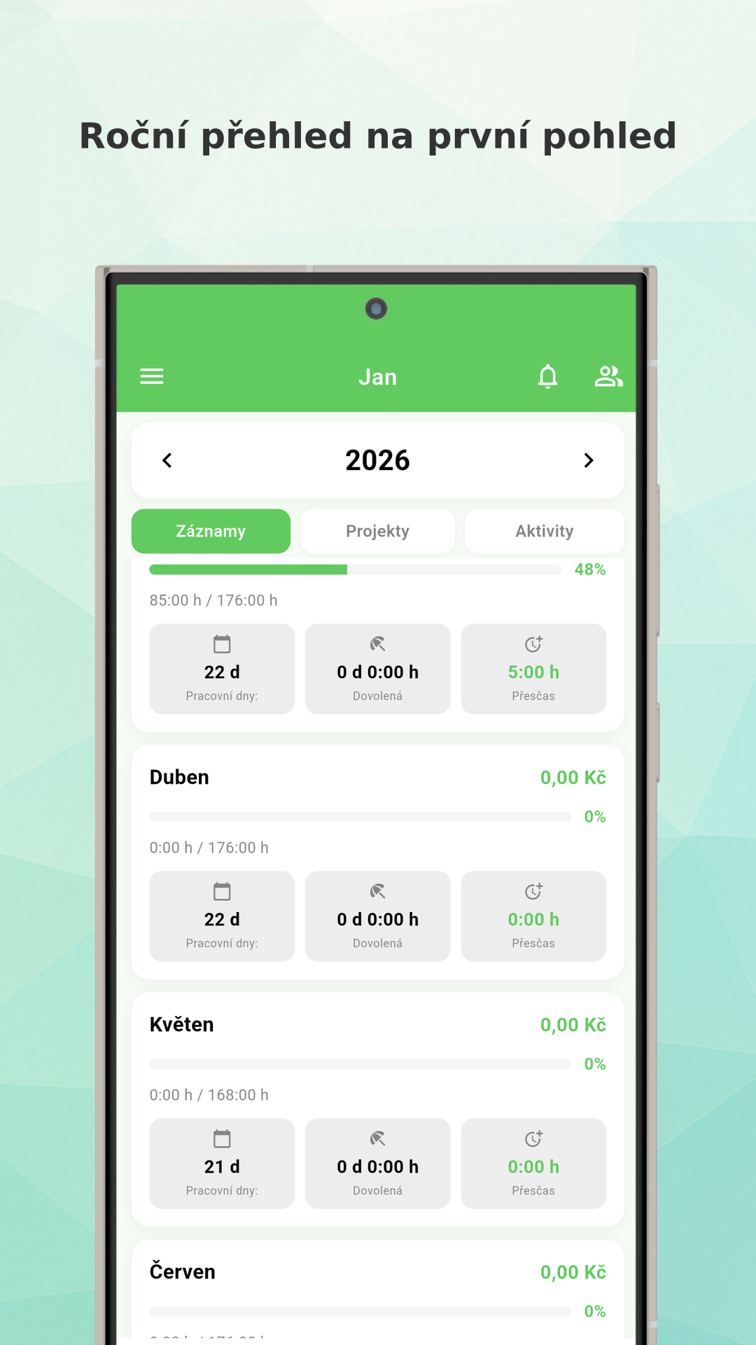 Working Timer profile settings