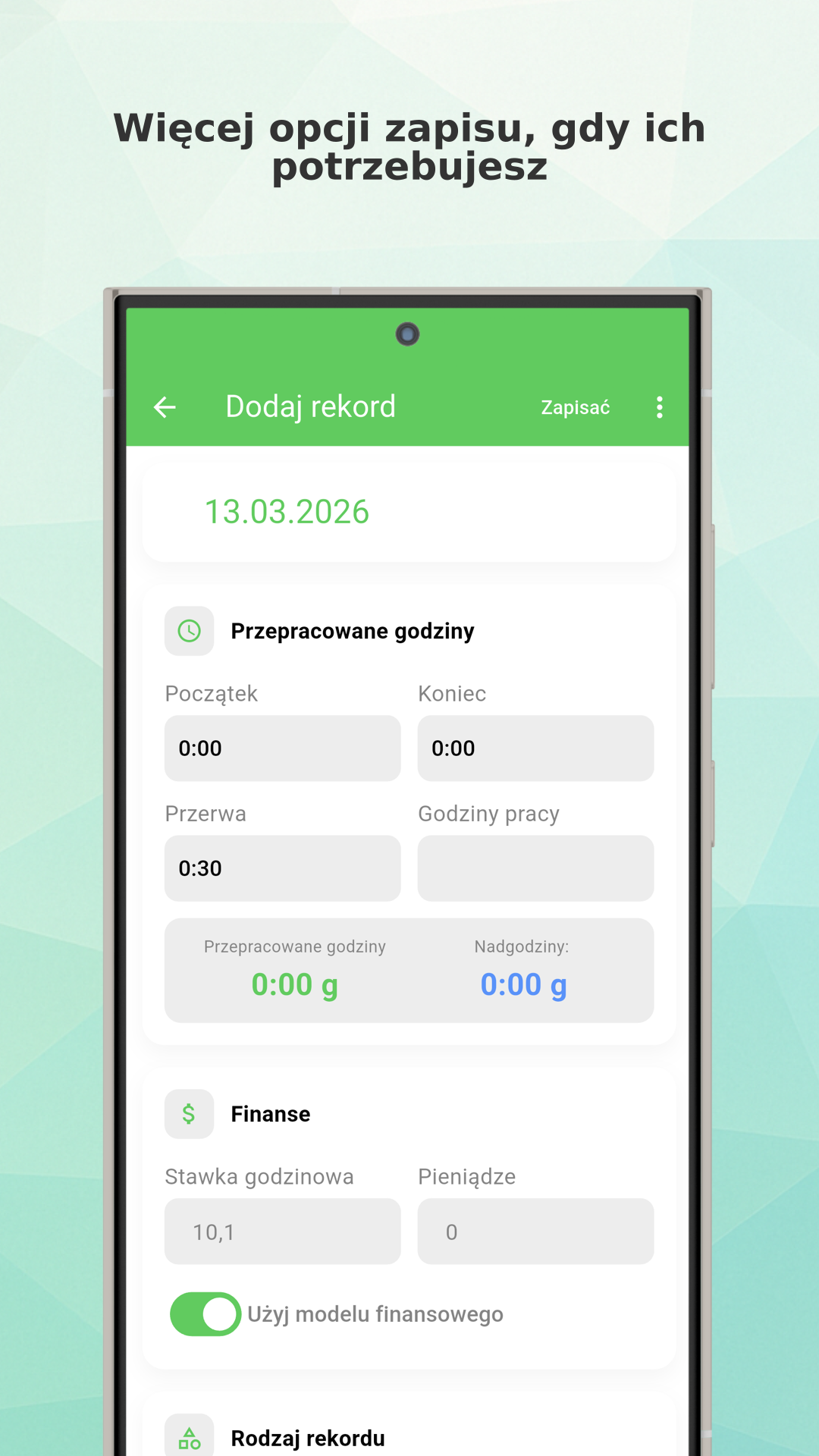 Working Timer work hours tracking