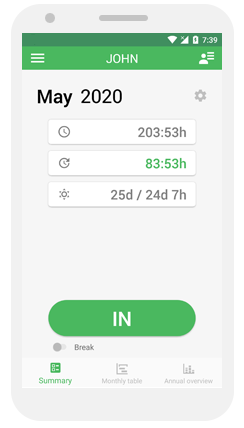 Working Timer app screenshots